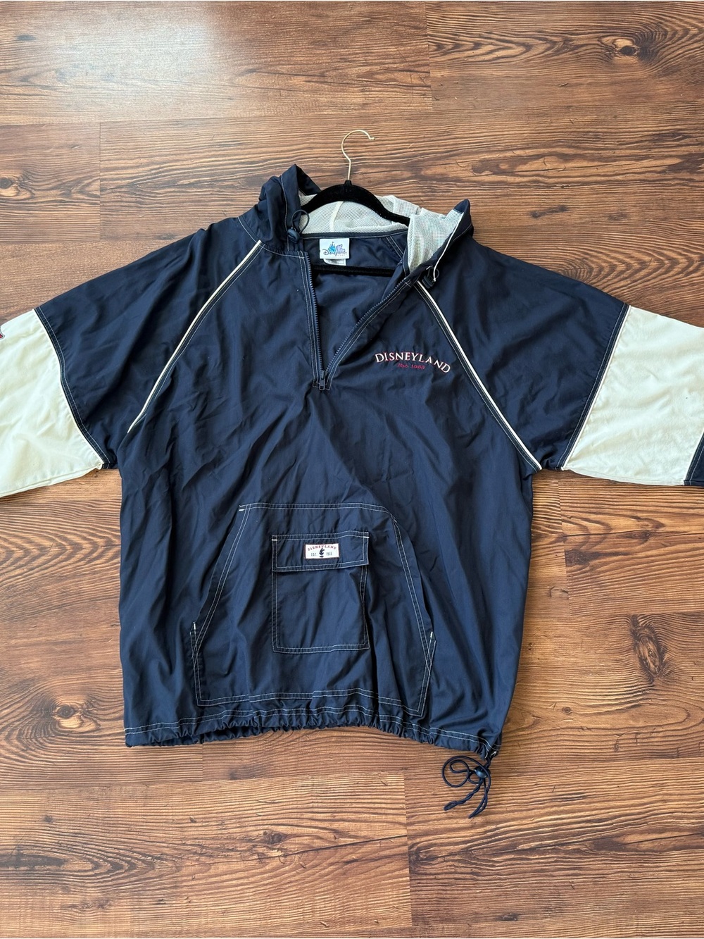 Disney Navy and Cream Half-Zip Pullover Windbreaker
